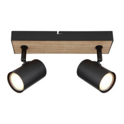 Luminosa Lighting Luminosa Robby Twin Ceiling Spotlight Matt Black 2X Gu10 - thumbnail 3