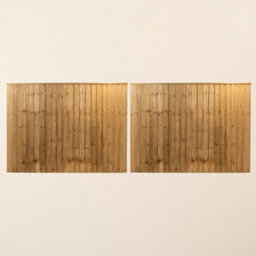 Ruby UK Ruby Featheredge Entrance Gate Pair Ruby Shebbear Durable Wooden Driveway Gates 4.8M Wide (As Pair) X 2.1M High