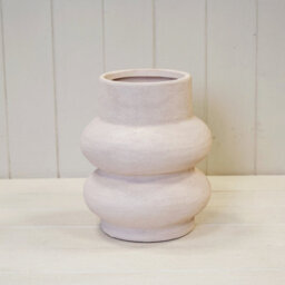 Four Candle Stone White Sculptured Decorative Vase - thumbnail 2