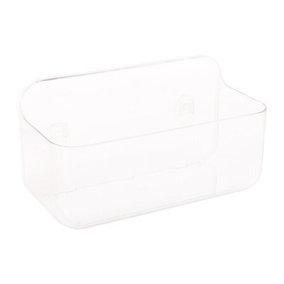 Addis Invisifix Bathroom Shower Storage Caddy Holder, Translucent, 13.5 X 28 X 15 Cm - 517874