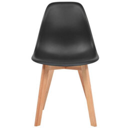 Berkfield Dining Chairs 2 Pcs Black Plastic - thumbnail 2