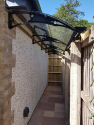 Canofix UK Canofix Door Canopy Pc 4000 Width X 1000 Projection (Black Bracket - Clear Sheet) - thumbnail 3