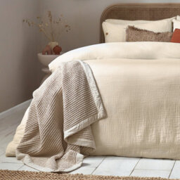 Yard Lark Muslin Cotton Duvet Cover Set, Double, Beige - thumbnail 4