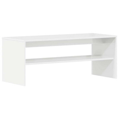 Berkfield Durable Tv Cabinet High Gloss White 100X40X40 Cm Engineered Wood - image 1
