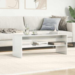 Berkfield Durable Tv Cabinet High Gloss White 100X40X40 Cm Engineered Wood - thumbnail 4
