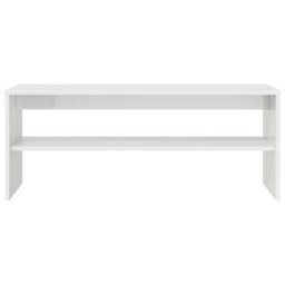 Berkfield Durable Tv Cabinet High Gloss White 100X40X40 Cm Engineered Wood - thumbnail 5