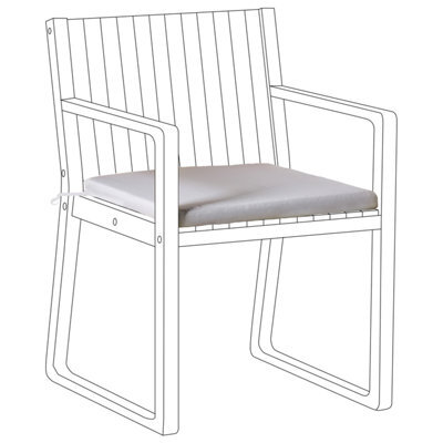 Beliani Garden Chair Cushion Sassari Premium 46 X 46 Cm Light Grey - image 1