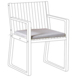 Beliani Garden Chair Cushion Sassari Premium 46 X 46 Cm Light Grey - thumbnail 1