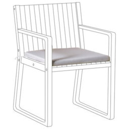 Beliani Garden Chair Cushion Sassari Premium 46 X 46 Cm Light Grey - thumbnail 4
