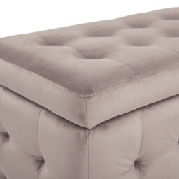 Beliani Velvetique Home Pink Velvet Tufted Storage Ottoman Bench With Hinged Lid For Bedroom And Living Room - thumbnail 7