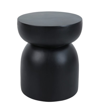 Nordlys Side Table In Black Magnesite Indoor Outdoor Modern Design Style Living Room - image 1