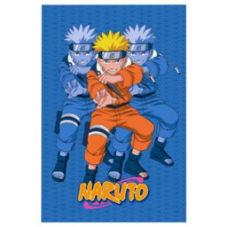Naruto Fleece Shadow Clones Blanket Blue/orange/yellow (150Cm X 100Cm)