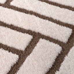 The Rugs Loft Taupe And Ivory Herringbone Living Room Area Rug And Runners Soft Pile - thumbnail 5