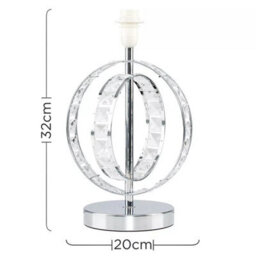 Table Lamp Base Bedroom Living Room Reading Light Modern Jewel Hoop Light - thumbnail 2
