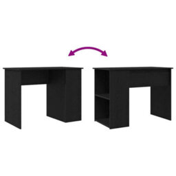 Berkfield Durable Desk Black Oak 100X55X75 Cm Engineered Wood - thumbnail 8