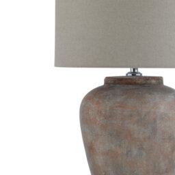 Siena  Brown  Table  Lamp  With  Linen  Shade - thumbnail 2