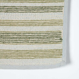 Homescapes Green Stripe Cotton Bath Mat - thumbnail 4