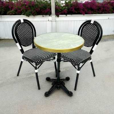 Black Paris Bistro Chair And Table Set Be Furniture - image 1