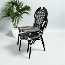 Black Paris Bistro Chair And Table Set Be Furniture - thumbnail 3
