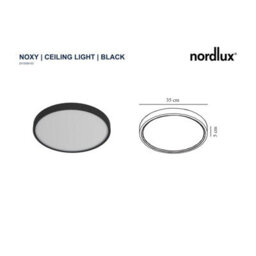 Nordlux Noxy Plastic Ceiling Light 3-Level Dimming Black,mains Led - thumbnail 6