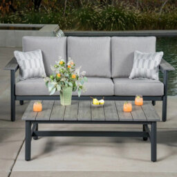 Xample Sunvilla Citadel 4 Piece Patio Seating Set Aluminium Outdoor Sofa Armchairs Table Cushions Cover Garden Furniture Set - thumbnail 3