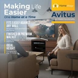 "Homeology Avitus Premium Walnut With 4-Walnut Drawers And 2 Shelves Up To 65"" Led/oled/lcd Tv Cabinet" - thumbnail 5