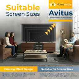 "Homeology Avitus Premium Walnut With 4-Walnut Drawers And 2 Shelves Up To 65"" Led/oled/lcd Tv Cabinet" - thumbnail 2