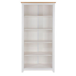 Core Products Capri White 5 Shelf Tall Bookcase, H176.6Cm X W80.0Cm X D29.6Cm - thumbnail 2