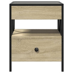 Berkfield Coffee Table With Infinity Led Sonoma Oak 40X40X51 Cm - thumbnail 6