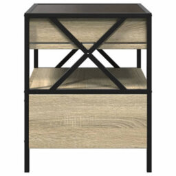 Berkfield Coffee Table With Infinity Led Sonoma Oak 40X40X51 Cm - thumbnail 7
