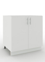 Jd Greta Adjustable Legs Kitchen Base Unit 800mm Storage Cabinet With Door Shelf 80Cm - White Matt - thumbnail 1