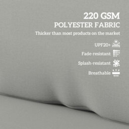 Outsunny 2 Seat Pallet Cushions 20Cm Thick Outdoor Seat Pads, Light Grey - thumbnail 5