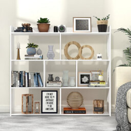 7 Cube Wooden Bookcase Shelving Display Shelves Storage Unit Wood Shelf - thumbnail 3