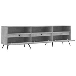 Berkfield Tv Cabinet Concrete Grey 150X30X44.5 Cm Engineered Wood - thumbnail 6