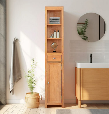 Hallowood Furniture Waverly Oak Tall Bathroom Cabinet - image 1