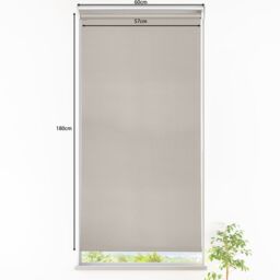 GoodHome Boreas Corded Pearl Grey Blackout Roller Blind (W)60Cm (L)180Cm - thumbnail 6