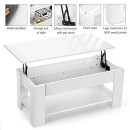 Coffee Table With Storage Lift Top Up Drawer Shelf Living Room Furniture - thumbnail 6