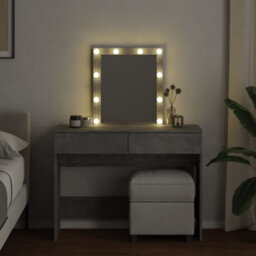 Walplus Dressing Table With Led Concrete Grey 100X40X130 Cm - thumbnail 3