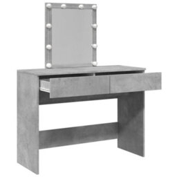Walplus Dressing Table With Led Concrete Grey 100X40X130 Cm - thumbnail 9