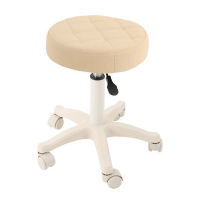 Round Rolling Stool With Wheels, Salon Stool Round Bar Stool Adjustable - image 1