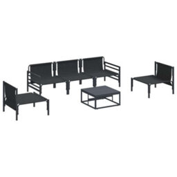 Berkfield Garden Sofa Set 6 Pcs Anthracite Steel - thumbnail 8