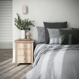 Farro Washed Oak Xl Bedside Table Fully Assembled - By Roseland Furniture - thumbnail 2