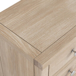 Farro Washed Oak Xl Bedside Table Fully Assembled - By Roseland Furniture - thumbnail 4