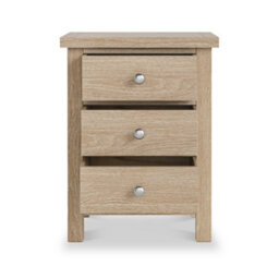 Farro Washed Oak Xl Bedside Table Fully Assembled - By Roseland Furniture - thumbnail 5