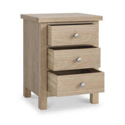 Farro Washed Oak Xl Bedside Table Fully Assembled - By Roseland Furniture - thumbnail 6