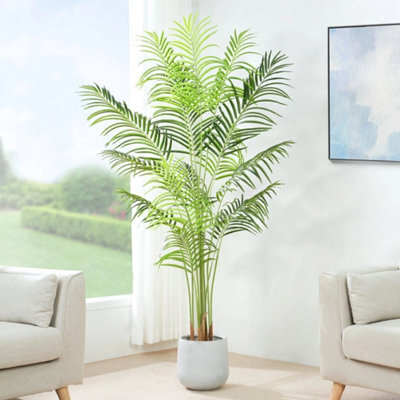 Artificial Palm Tree W/plastic Planter And Artificial Moss For House Office 140Cm - image 1