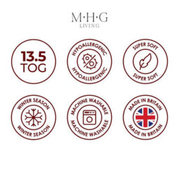 MHG Living 13.5 Tog Winter Duvet - Hypoallergenic Stripe Microfibre, Soft, Breathable & Machine Washable - King - thumbnail 8