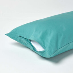 Homescapes Teal Continental Egyptian Cotton Pillowcase 200 Tc, 40 X 80 Cm - thumbnail 3