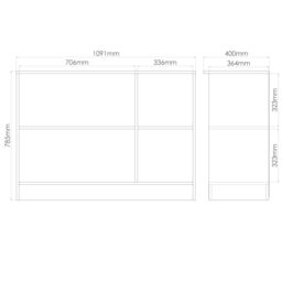 Varese Ready Assembled Matt Graphite Sideboard (H)785mm (W)1091mm (D)400mm - thumbnail 8