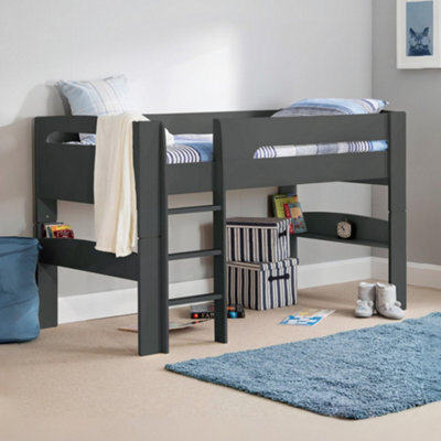 Julian Bowen Pluto 90Cm Single Anthracite Black Convertible Low To Midsleeper Bed - image 1